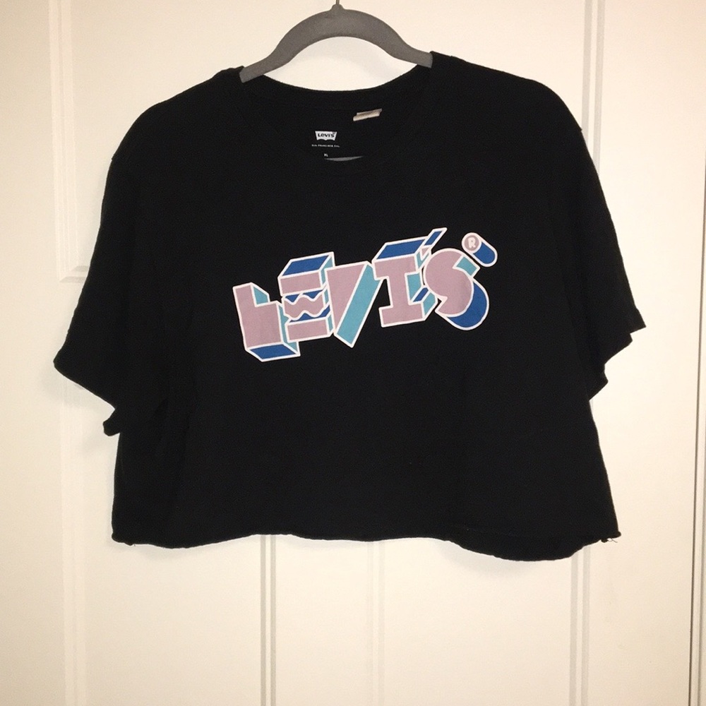 Levis Cropped Logo Graphic T-shirt